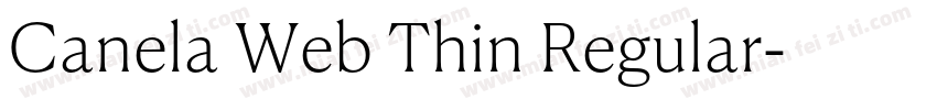 Canela Web Thin Regular字体转换